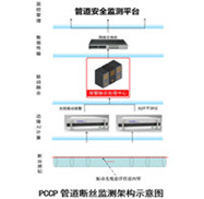 大口徑pccp管道泄漏監(jiān)測(cè)系統(tǒng)方案采用分布式光纖傳感技術(shù)對(duì)PCCP管斷絲檢測(cè)，管線泄露檢測(cè)，管道應(yīng)變形變監(jiān)測(cè)，具有防開(kāi)挖功能，另外使用電學(xué)式傳感器水聽(tīng)器、高頻壓力傳感器套件對(duì)管線進(jìn)行水錘漏損、滲漏監(jiān)測(cè)，整套pccp管道泄漏監(jiān)測(cè)系統(tǒng)可以實(shí)現(xiàn)實(shí)時(shí)在線、全生命周期的管道健康監(jiān)測(cè)，實(shí)現(xiàn)與物理水利、水網(wǎng)同步仿真運(yùn)行、虛實(shí)交互、迭代優(yōu)化。